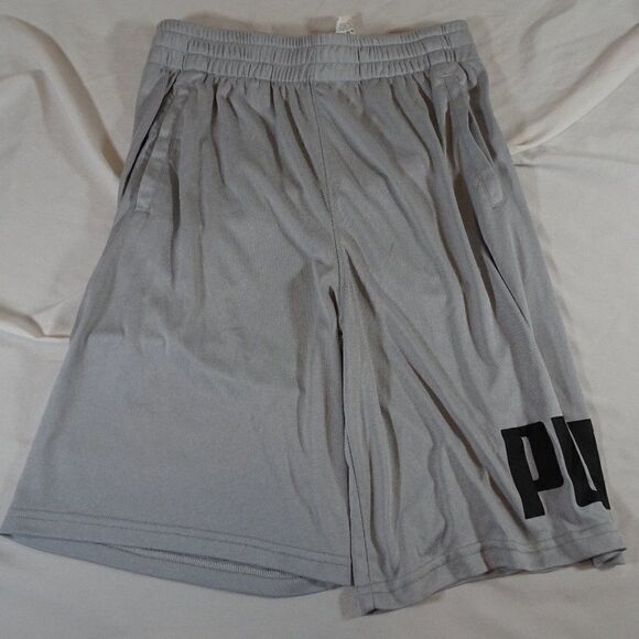 Puma Boy Youth Grey Shorts Size L (14-16) - Picture 1 of 8